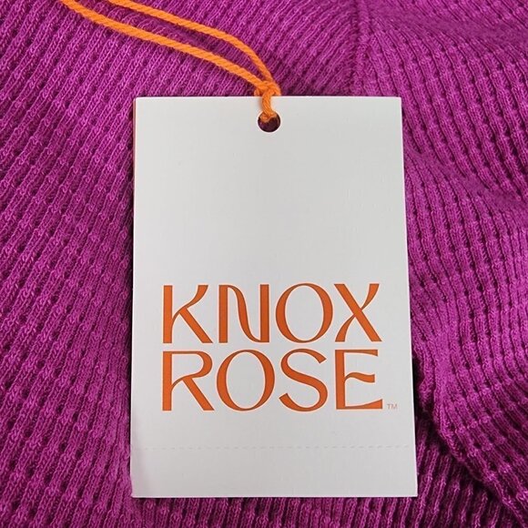 Women's Long Sleeve Notch Neck Thermal Top | Knox Rose | X Large - Picture 7 of 12